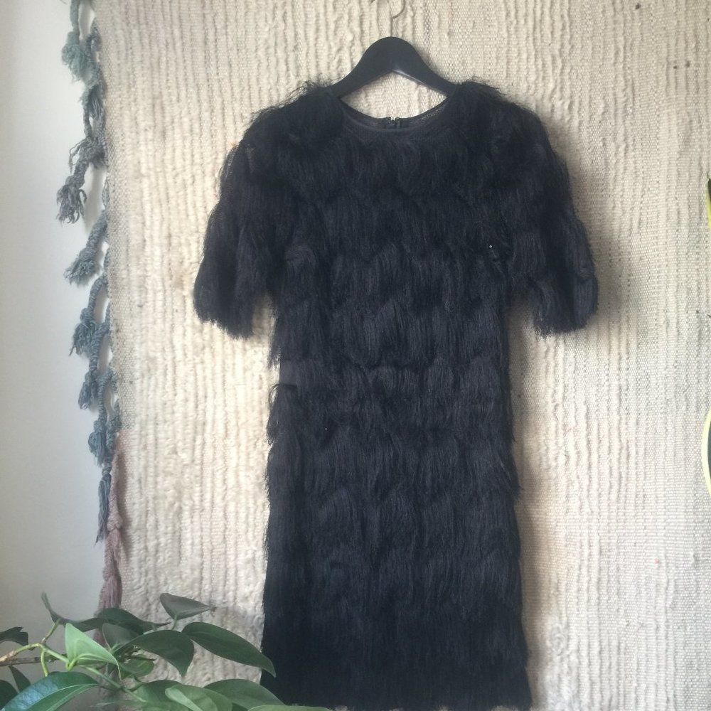 Femme d' Armes Black Fringe Mini Dress